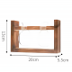 Glass Planter With Wooden Base